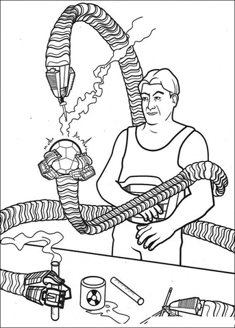 Great Mad Scientist Coloring Page